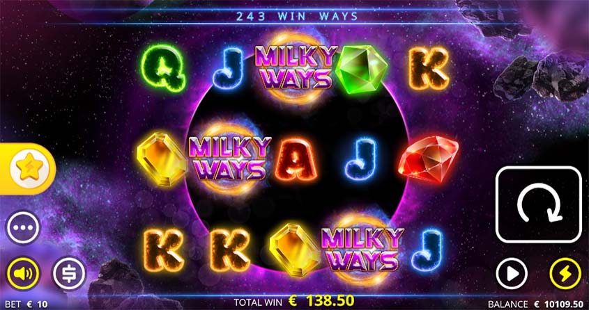 Gameplay della slot Milky Ways